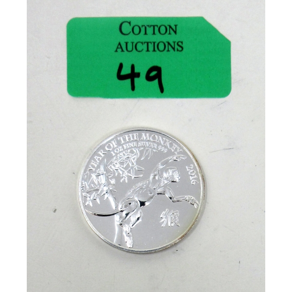1 Oz .999 Silver Year of the Monkey Coin 
