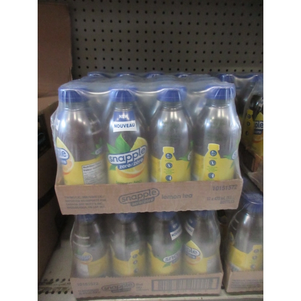 4 Cases of Snapple Zero "Lemon Tea" - Zero Sugar