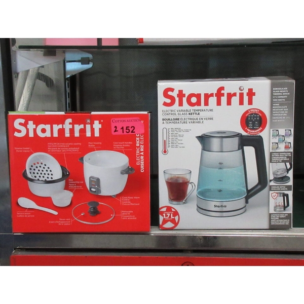 Starfrit 6-Cup Non-Stick Rice Cooker & Glass Kettle
