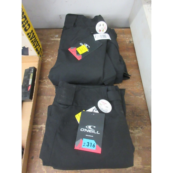 2 Pairs of O'Neil Black Snow Pants 