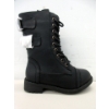 Image 2 : 5 New Pairs of Children's Front Lacing Black Boots