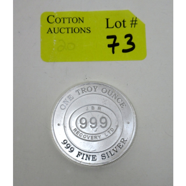 1 Oz .999 Silver JBR Round 