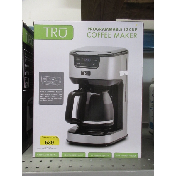 Tru Programmable 12 Cup Coffee Maker 