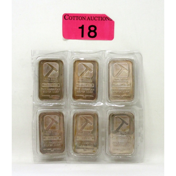 Uncut 6 x 1/2 Oz .999 Silver NWTM Bars 