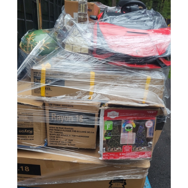 Wrapped Skid Of Mixed Customer Return Merchandise
