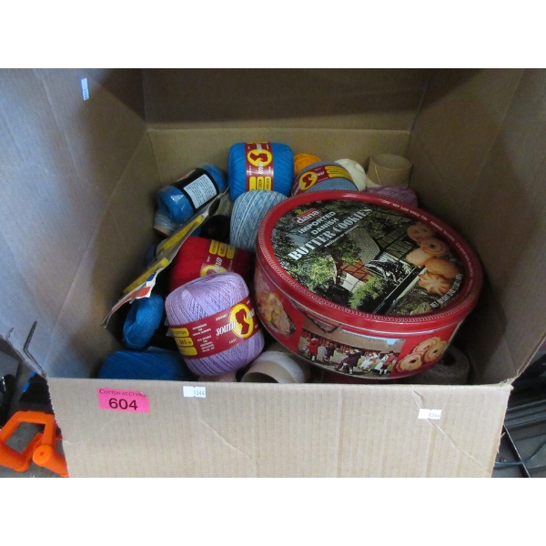 Large Box of Assorted New Fine Cotton Yarn