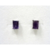 Image 1 : New 2 CT Amethyst Sterling Silver Earrings