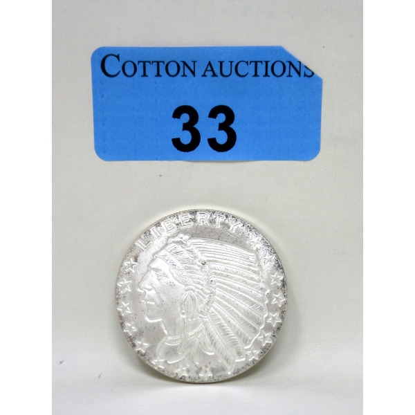 1 Oz .999 Silver Eagle Golden State Mint Round 