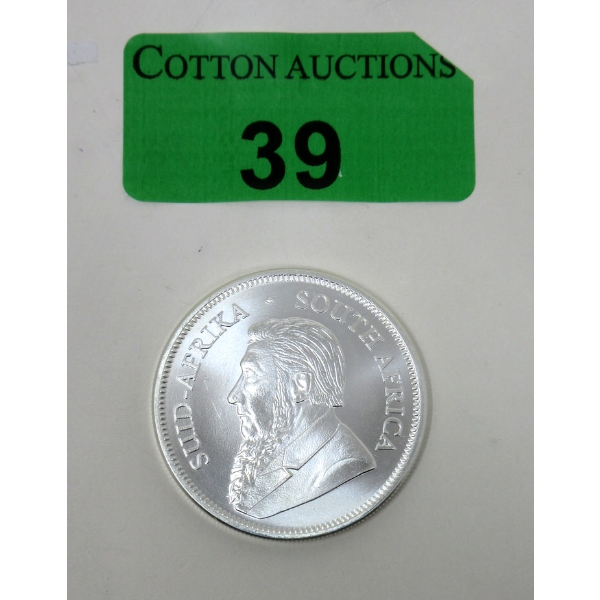 1 Oz .999 Silver 2022 Krugerrand Coin 