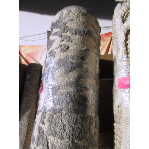 6.5' x 8' Grey Patterned Low Pile Area Carpet