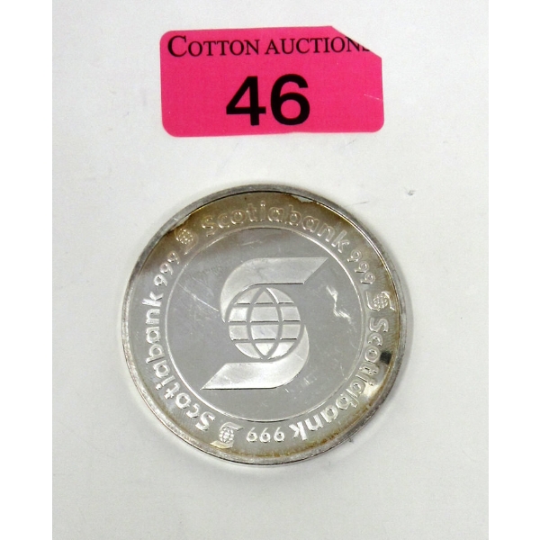 5 Oz .999 Silver Scotiabank Investor Round 