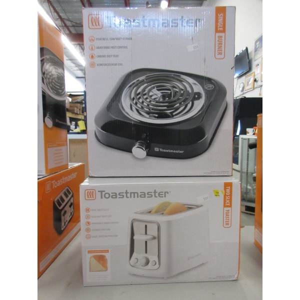 Toastmaster Electric Burner & White 2-Slice Toaster 