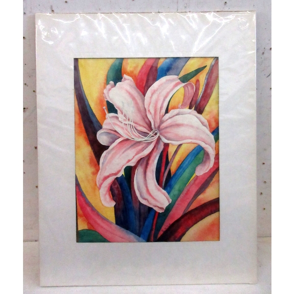 Original Shirley Kolb Watercolour - "Pink Flower" 