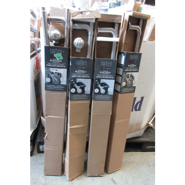 4 Couture Blackout Curtain Rods - Customer Returns