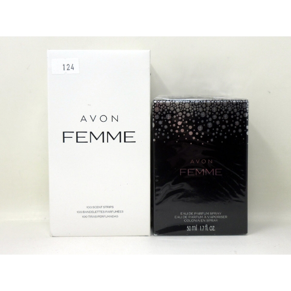 New Avon "Femme" Parfum Spray & Scent Strips