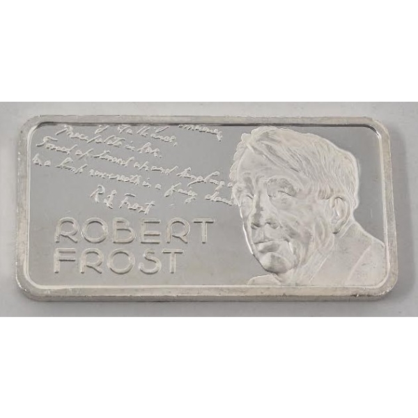 1 Oz .999 Silver Robert Frost Bar 