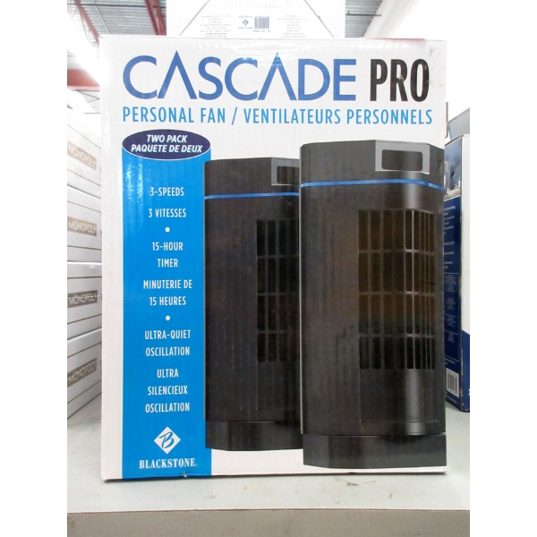 Twin Pack of Cascade Pro Desk Top Fans