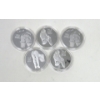 Image 2 : 5 x Silver Clad NUDE Girl Art Rounds 