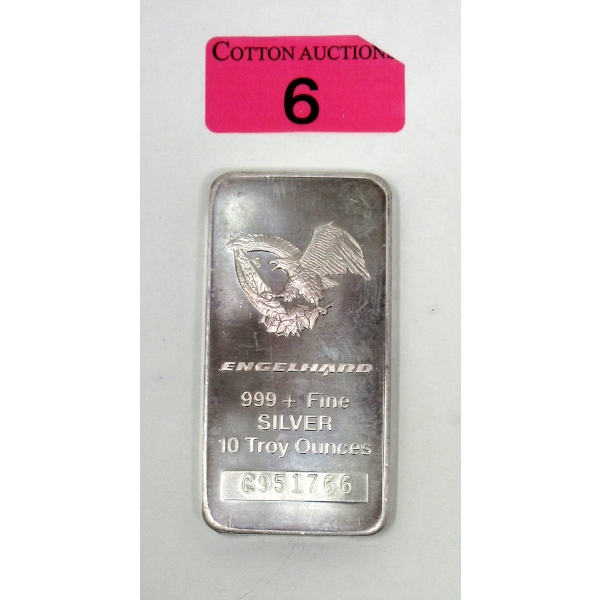 10 Oz .999 Silver Engelhard/ Eagle Bar 