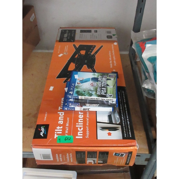 Tilting TV Wall Mount & Three PS4 Games