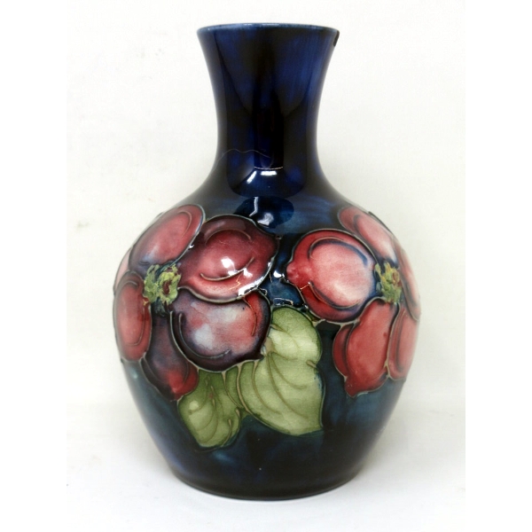 Vintage Moorcroft Blue Clematis Vase