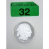 Image 1 : 1 Oz .999 Silver Indigenous/Buffalo Round 