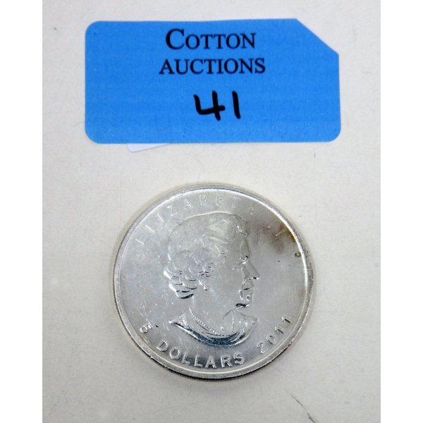 1 Oz .9999 Silver 2011 Canada Maple Leaf Coin 