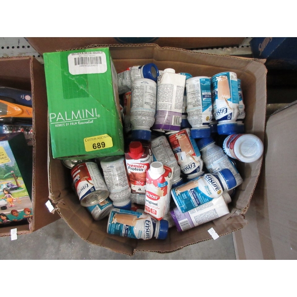 Large Box of Ensure, Boost & Palmini Products
