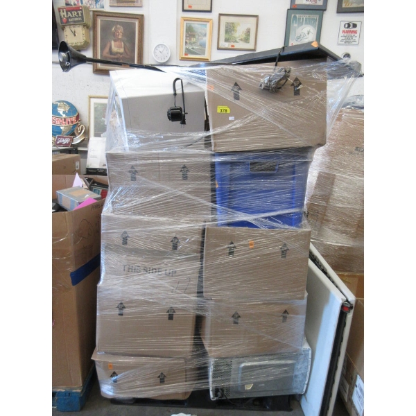 Wrapped Skid of Storage Locker Goods