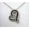 Image 1 : Half Carat Blue & White Diamond Pendant 