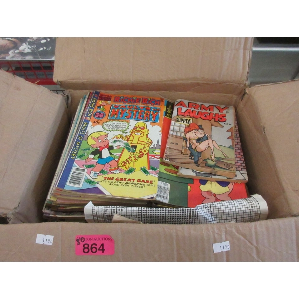 Box of 80 Assorted Vintage Comic Books - Preowned
