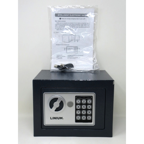 New Linium Mini Electronic Safe - Key and Combo