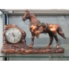 Image 1 : Vintage Cast Metal Western Metal Clock/Lamp