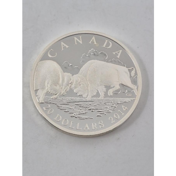 1 Oz .9999 Silver 2014 Charging Bison Coin