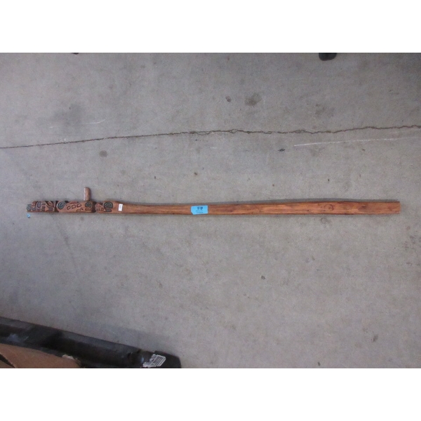 Carved & Painted First Nations 46  Cane 