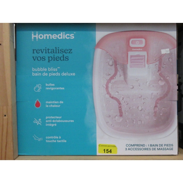 Homedics Pink Bubble Bliss Heated Foot Bath
