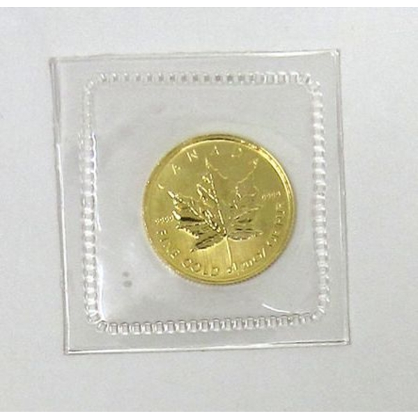 1/20 Oz/ 1.55 Gram .9999 Fine Gold 1993 Maple Leaf Coin 