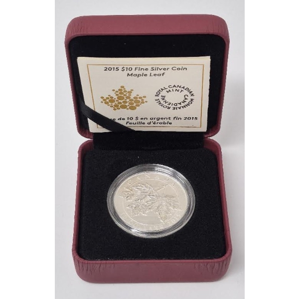 Half Oz .9999 Silver 2015 Canada Maple Leaf Coin