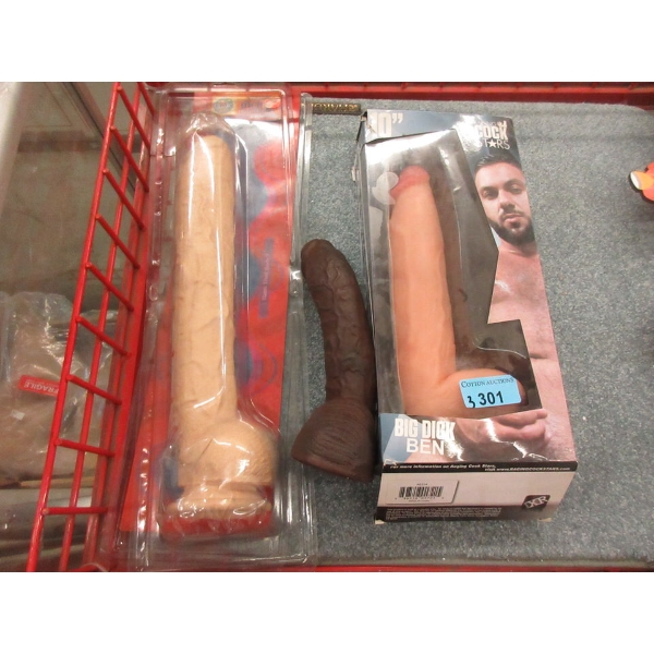 3 Assorted New Enormous Novelty Dildos