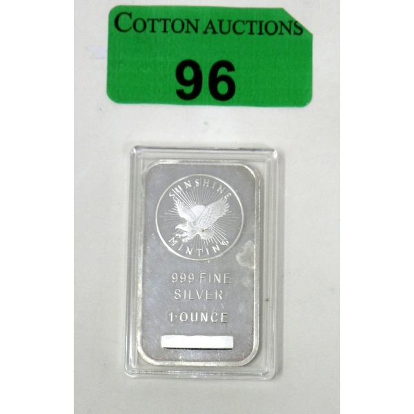 1 Oz .999 Silver Sunshine Minting Bar 