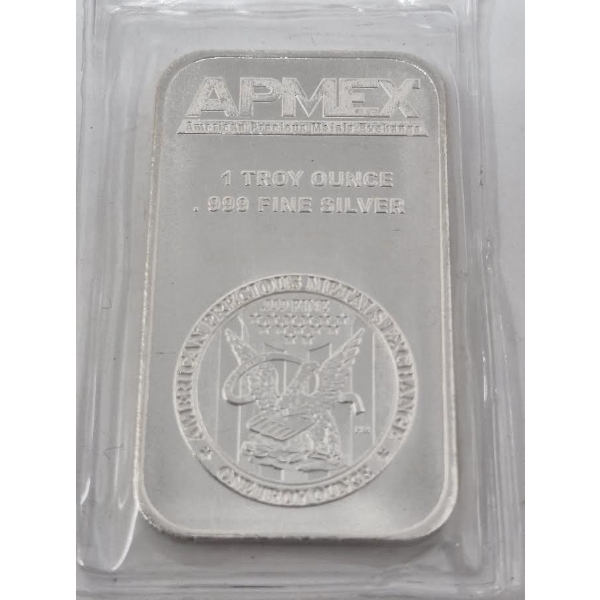 1 Oz .999 Silver APMEX Bar