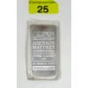 Image 1 : 10 Oz .999 Silver Johnson Matthey Bar 