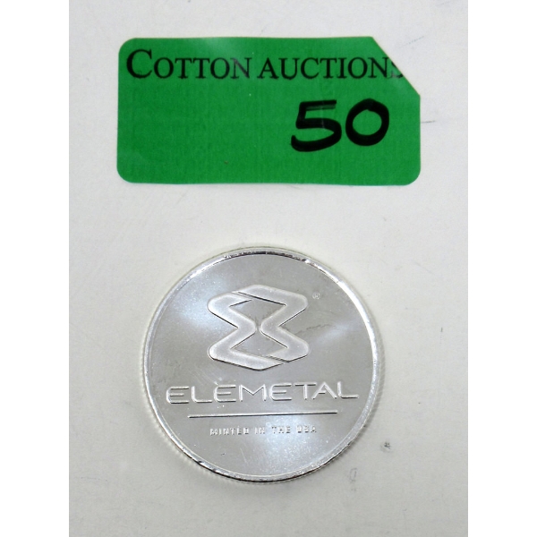 1 Oz .999 Silver Elemetal Round 