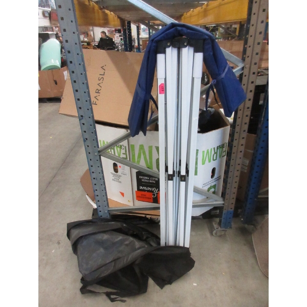 New Deluxe 10' x 10' Canopy - Blue with White Frame
