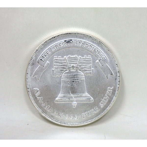 1 Oz .999 Silver Eagle/Liberty Bell Round 