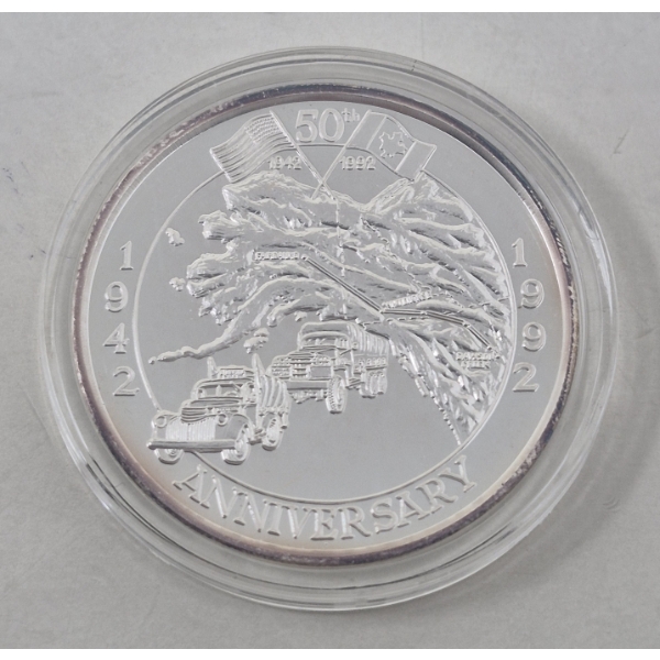 1 Oz .999 Silver 50th Anniversary Alaska/Canada Hwy Round 