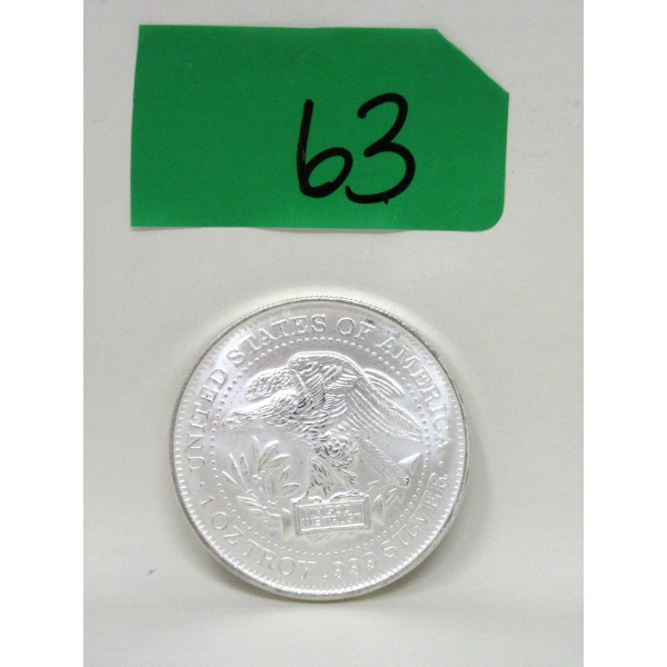 1 Oz .999 Silver Eagle Trade Unit Round 