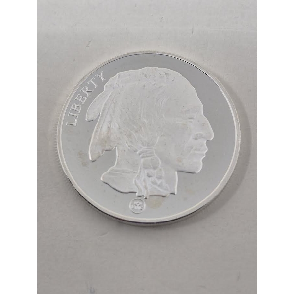1 Oz .999 Silver Indigenous/Buffalo Round 