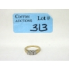 Image 1 : 14 KT Gold .42 Carat 3 Diamond Ring - Size 5.5