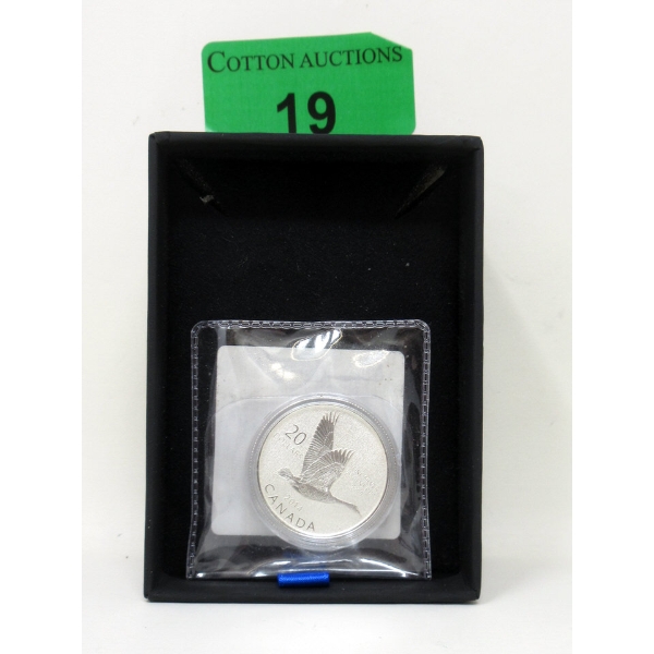 7.96 Gram .9999 Silver 2014 Canada Goose $20 Coin 